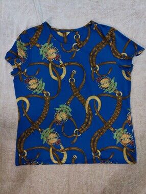 Lauren Ralph Lauren Equestrian Print Tee, Size L